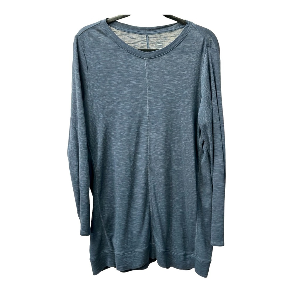 J. Jill Pima Elliptical Tunic in navy blue.